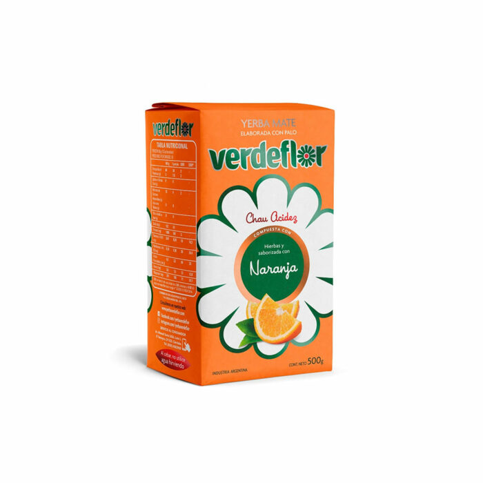 Verdeflor Orange-Flavored Yerba Mate with Stems 500 g